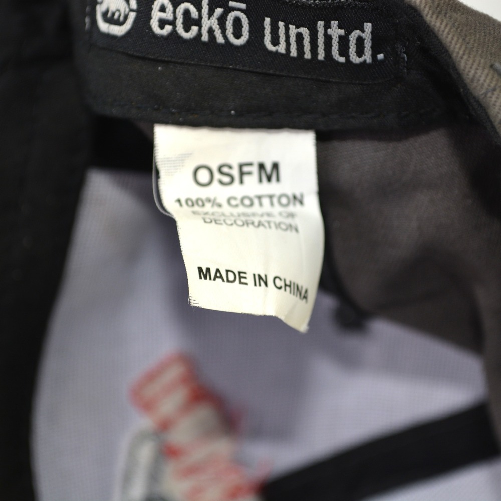 Ecko Unltd Snapback Hat Gray Embroidered Rhino Mascot Baseball Cap OSFM Cotton - Picture 7 of 7